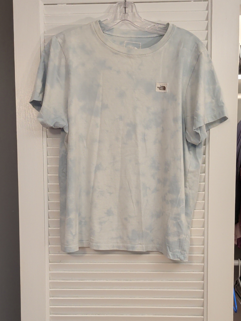The North Face Women's Light Blue Tie-Dye Short Sleeve Crew Tee